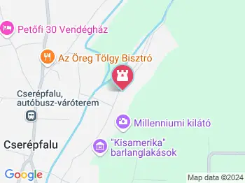 Berezdaljai pincesor Cserépfalu a térképen