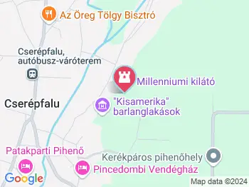 Millenniumi-kilátó Cserépfalu a térképen