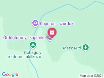 Ördögtorony-kaptárkő Cserépfalu a térképen