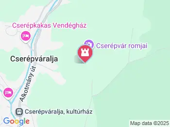 Barlanglakások Cserépváralja a térképen