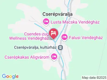 Csendes-zug Vendégház Cserépváralja a térképen