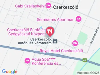 Hotel Aqua-Lux Étterme Cserkeszőlő a térképen