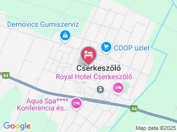 Relaxo Apartmanház Cserkeszőlő a térképen