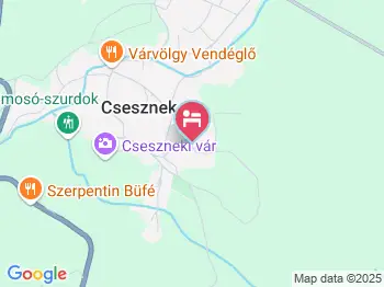 Dévényi Vendégház Csesznek a térképen
