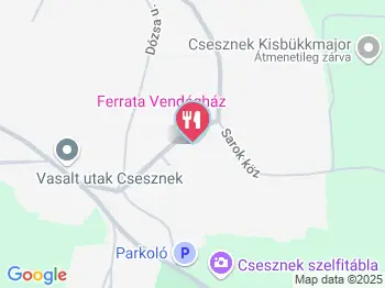 Erzsébet Vendégház Csesznek a térképen