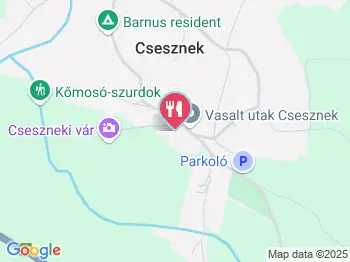 Lovagvár Étterem Csesznek a térképen