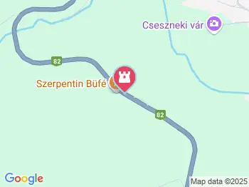 Lovagvölgy Csesznek a térképen