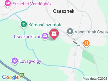 Szerelmesek sziklája Csesznek a térképen