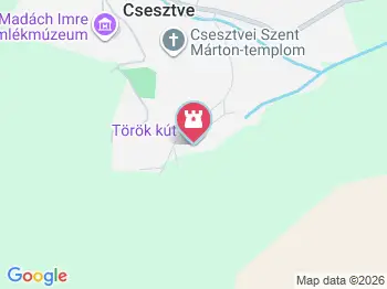 Török kút Csesztve a térképen