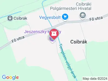 Jeszenszky-kastély Csibrák a térképen