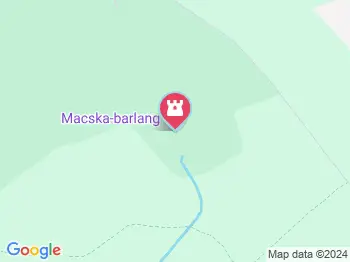 Macska-barlang Csobánka a térképen