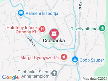 Sarlós Boldogasszony kápolna Csobánka a térképen