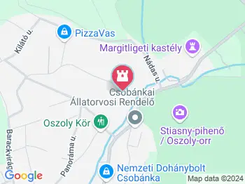 Szent Hubertus kápolna Csobánka a térképen