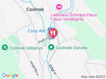 Rákóczi Vendéglő Csolnok a térképen