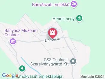 Szent Borbála bányász-templom Csolnok a térképen