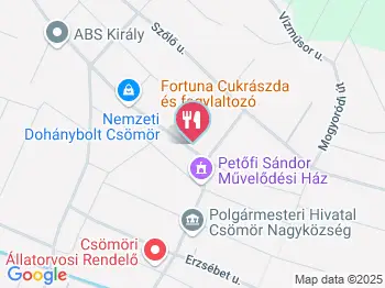 Fortuna Cukrászda Csömör a térképen