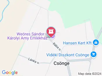 Weöres Sándor és Károlyi Amy Irodalmi Emlékház és Helytörténeti Gyűjtemény Csönge a térképen