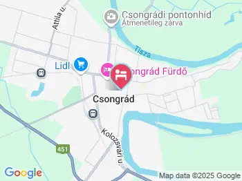 Zöldkert Panzió és Étterem Csongrád a térképen