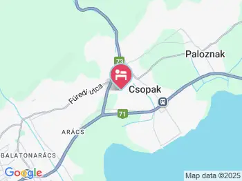 Cintia Apartman Csopak a térképen