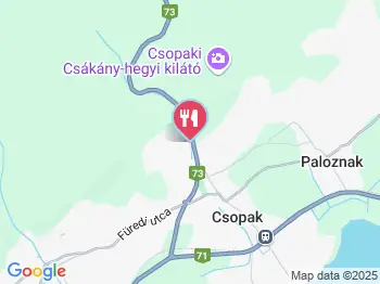 Malom Csárda  Csopak a térképen