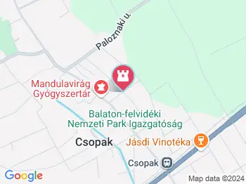 Szent Miklós templomrom Csopak a térképen