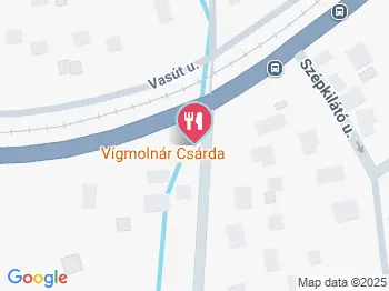Vígmolnár Csárda Csopak a térképen