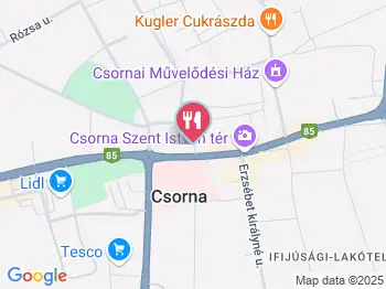 Thundersnack Csorna a térképen