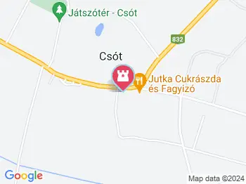 Répamese szoborcsoport Csót a térképen