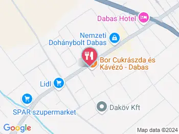 Bor Cukrászda & Kávézó Dabas a térképen