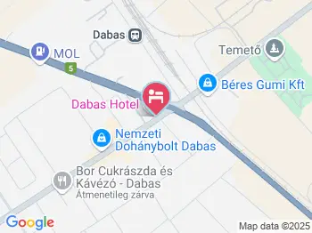Dabas Hotel Dabas a térképen