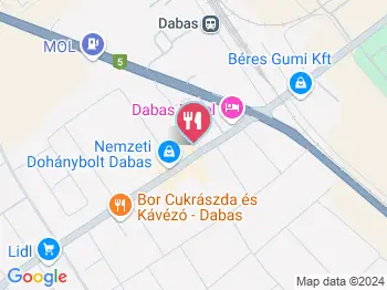 Laguna Kávézó Dabas a térképen