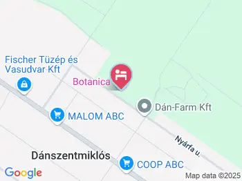 Botanica hotel Dánszentmiklós a térképen
