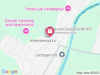 Dávodi Strandfürdő Dávod a térképen