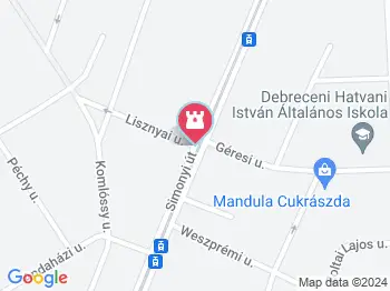 39-es gyalogezred emlékműve Debrecen a térképen