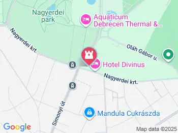 Aquaticum Mediterrán Élményfürdő Debrecen a térképen