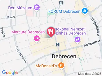 Aranybika Üvegterem Debrecen a térképen