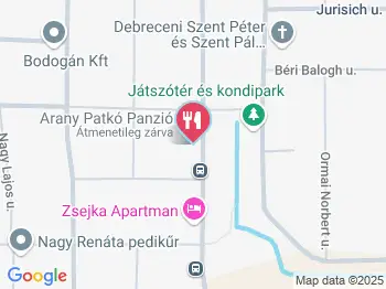 Aranypatkó Étterem Debrecen a térképen