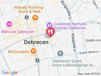 Batthyány Cukrászda Debrecen a térképen