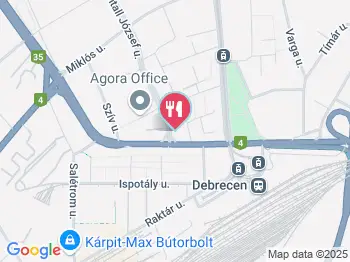 Belvárosi Csülök & Gyros Ház Debrecen a térképen