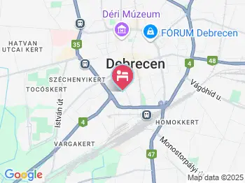 Belvárosi Panzió Debrecen a térképen