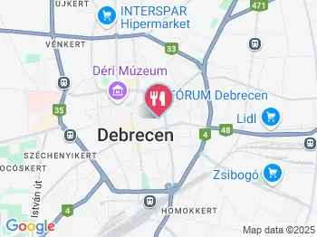 Blaháné Étterem Debrecen a térképen