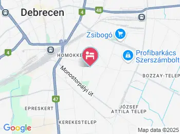 Boglárka Vendégház Debrecen a térképen