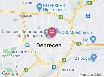 Borostyán Szálláshely Debrecen a térképen