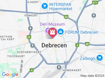 Debreceni műjégpálya Debrecen a térképen