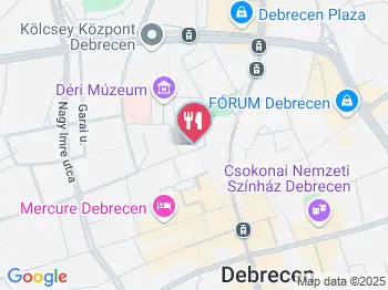 Délibáb Ételbár Debrecen a térképen