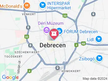 Dósa Nádor tér Debrecen a térképen