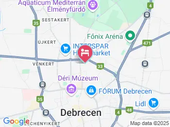 Euro Panzió Debrecen a térképen