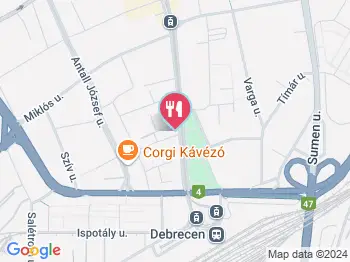 Európa Pékség Debrecen a térképen