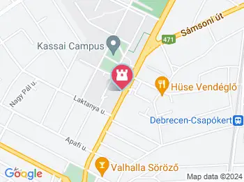 Főnix Aréna Debrecen a térképen