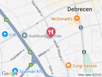 Franciska Reggeliző & Kávézó Debrecen a térképen